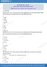 Đề thi học kì 1 Tiếng Anh 8 English Discovery - Đề số 7